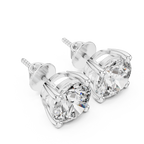 Round Diamond Stud Earrings