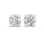 Round Diamond Stud Earrings