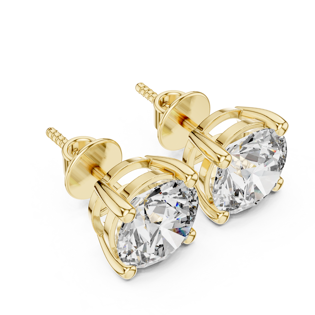 Round Diamond Stud Earrings