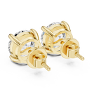 Round Diamond Stud Earrings