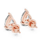 Pear Cut Diamond Stud Earrings
