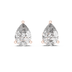 Pear Cut Diamond Stud Earrings