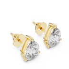 Pear Cut Diamond Stud Earrings