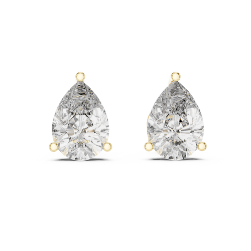 Pear Cut Diamond Stud Earrings