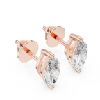 Marquise Cut Diamond Stud Earrings