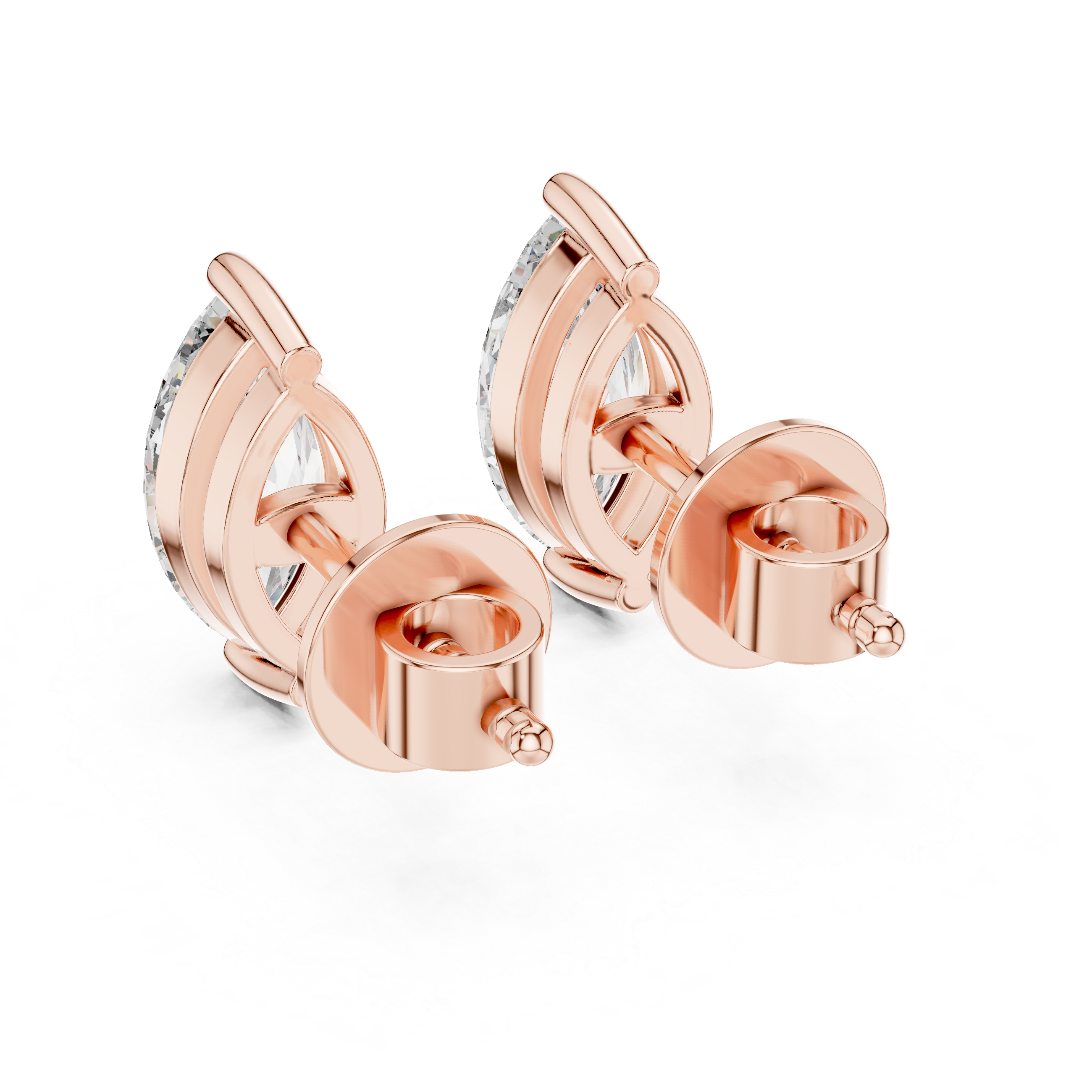 Marquise Cut Diamond Stud Earrings