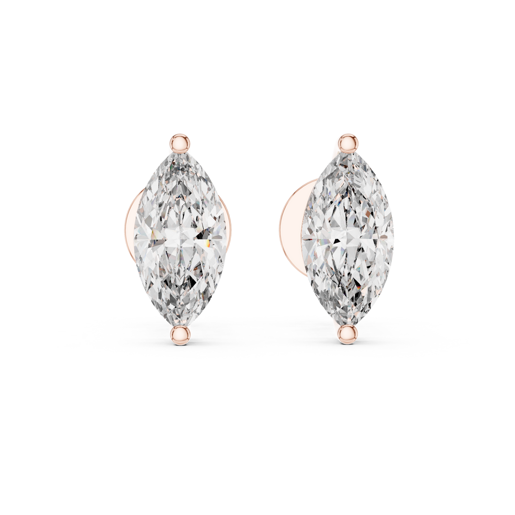 Marquise Cut Diamond Stud Earrings