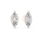 Marquise Cut Diamond Stud Earrings
