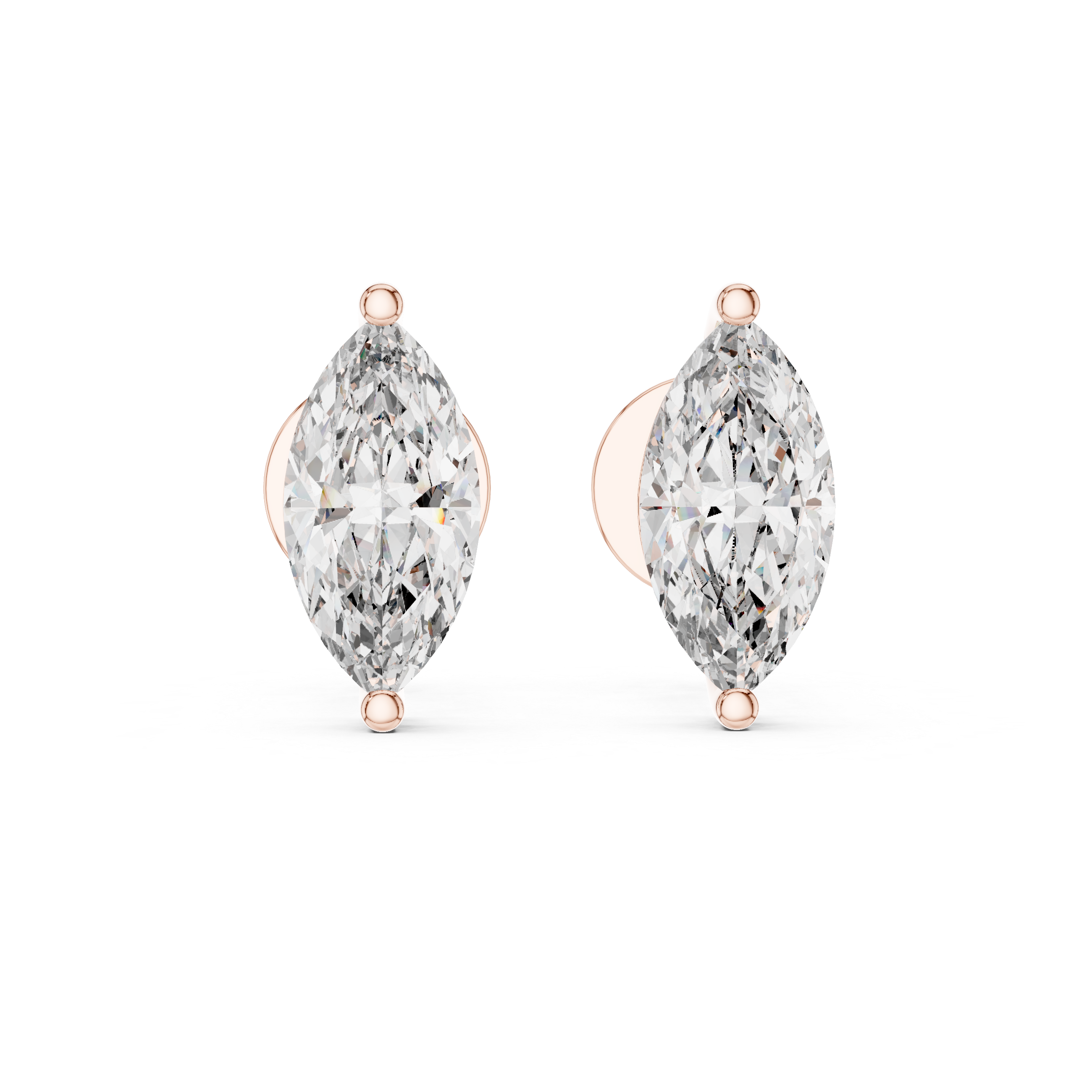 Marquise Cut Diamond Stud Earrings