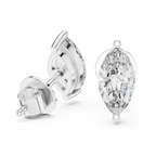 Marquise Cut Diamond Stud Earrings