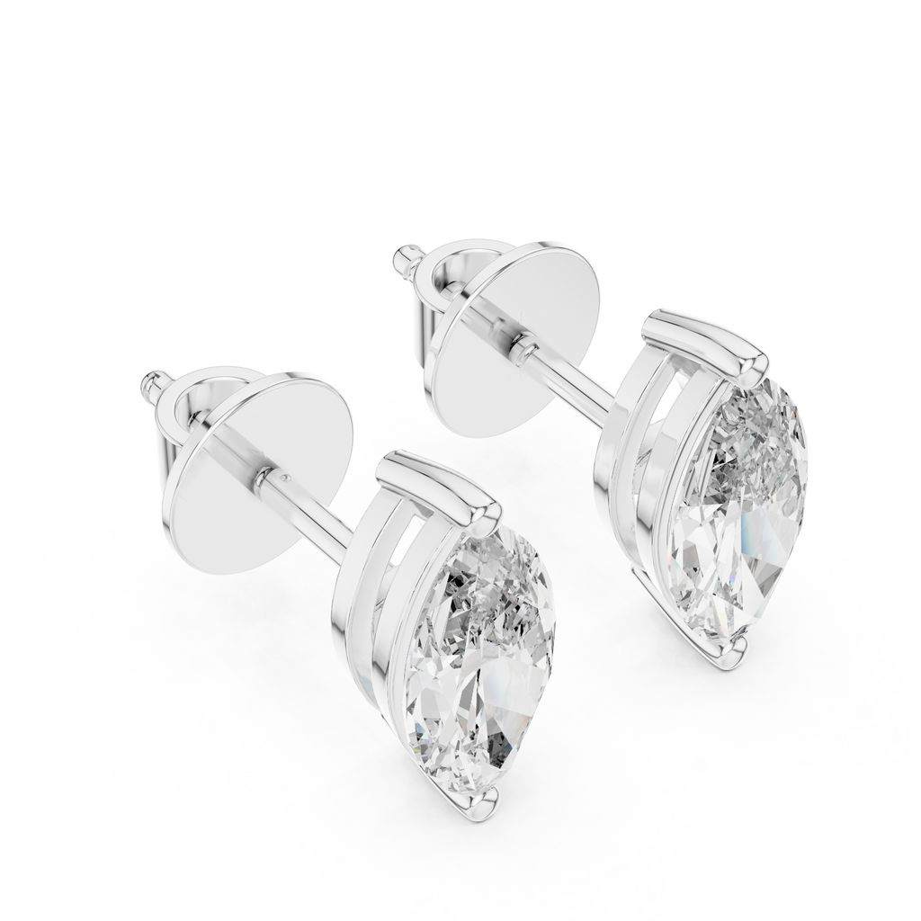 Marquise Cut Diamond Stud Earrings