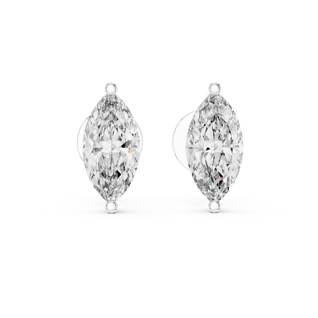 Marquise Cut Diamond Stud Earrings