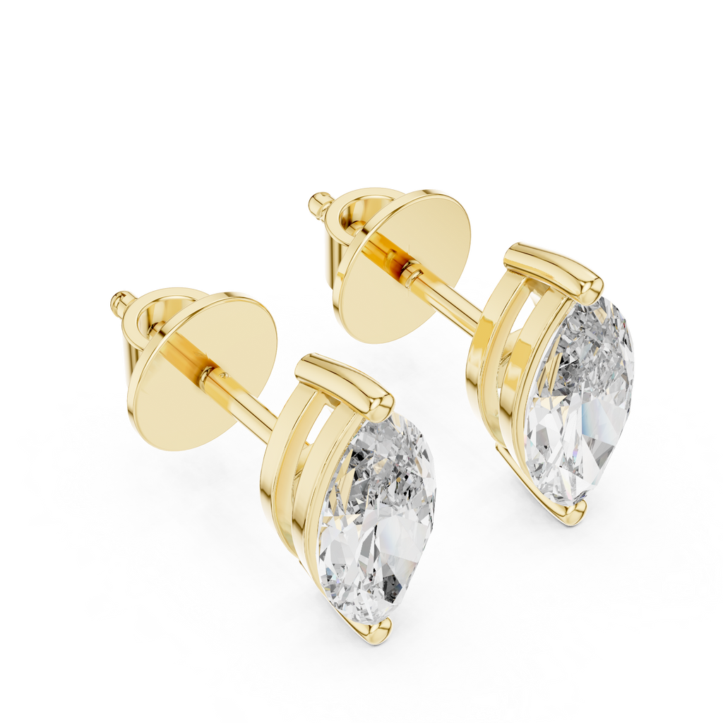 Marquise Cut Diamond Stud Earrings