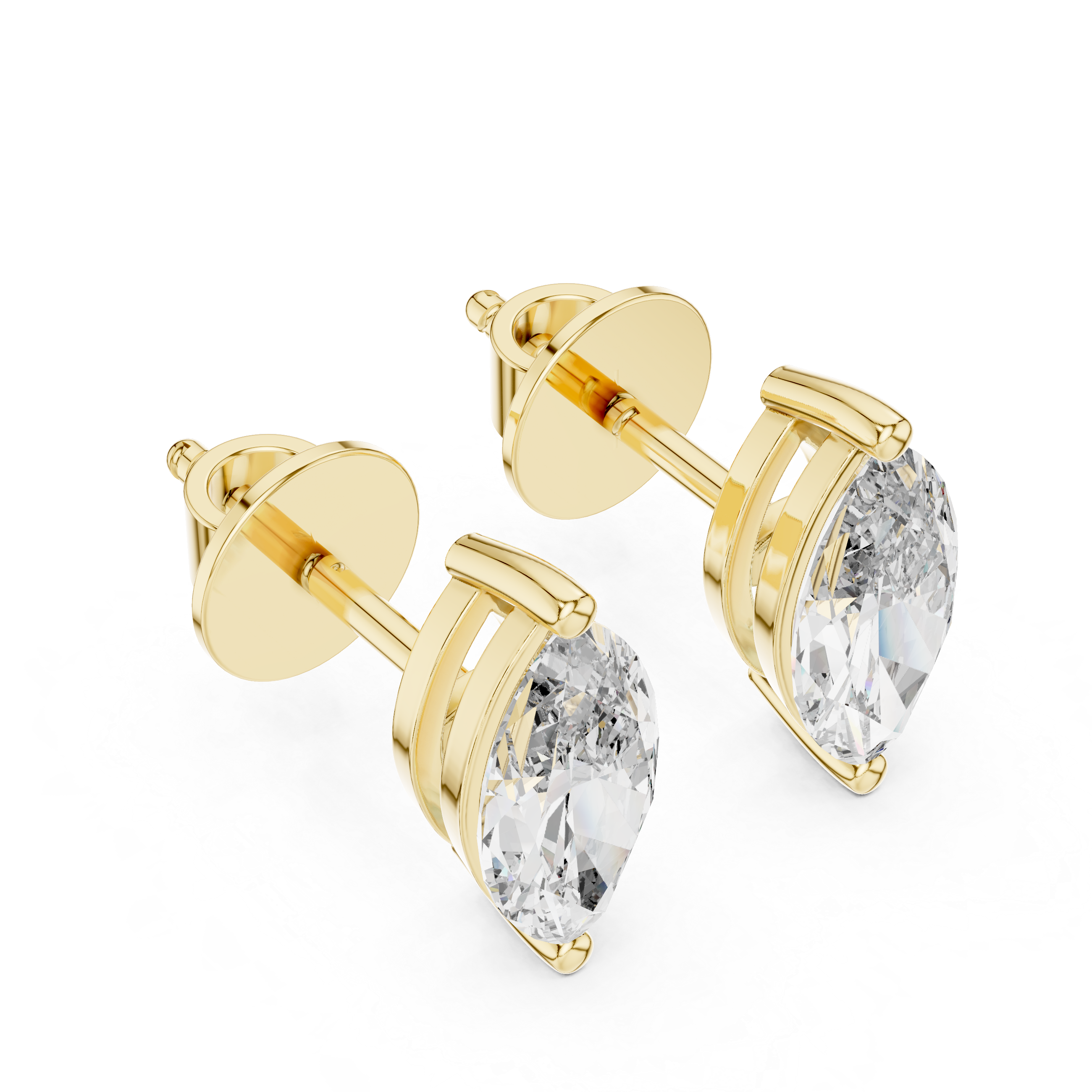 Marquise Cut Diamond Stud Earrings