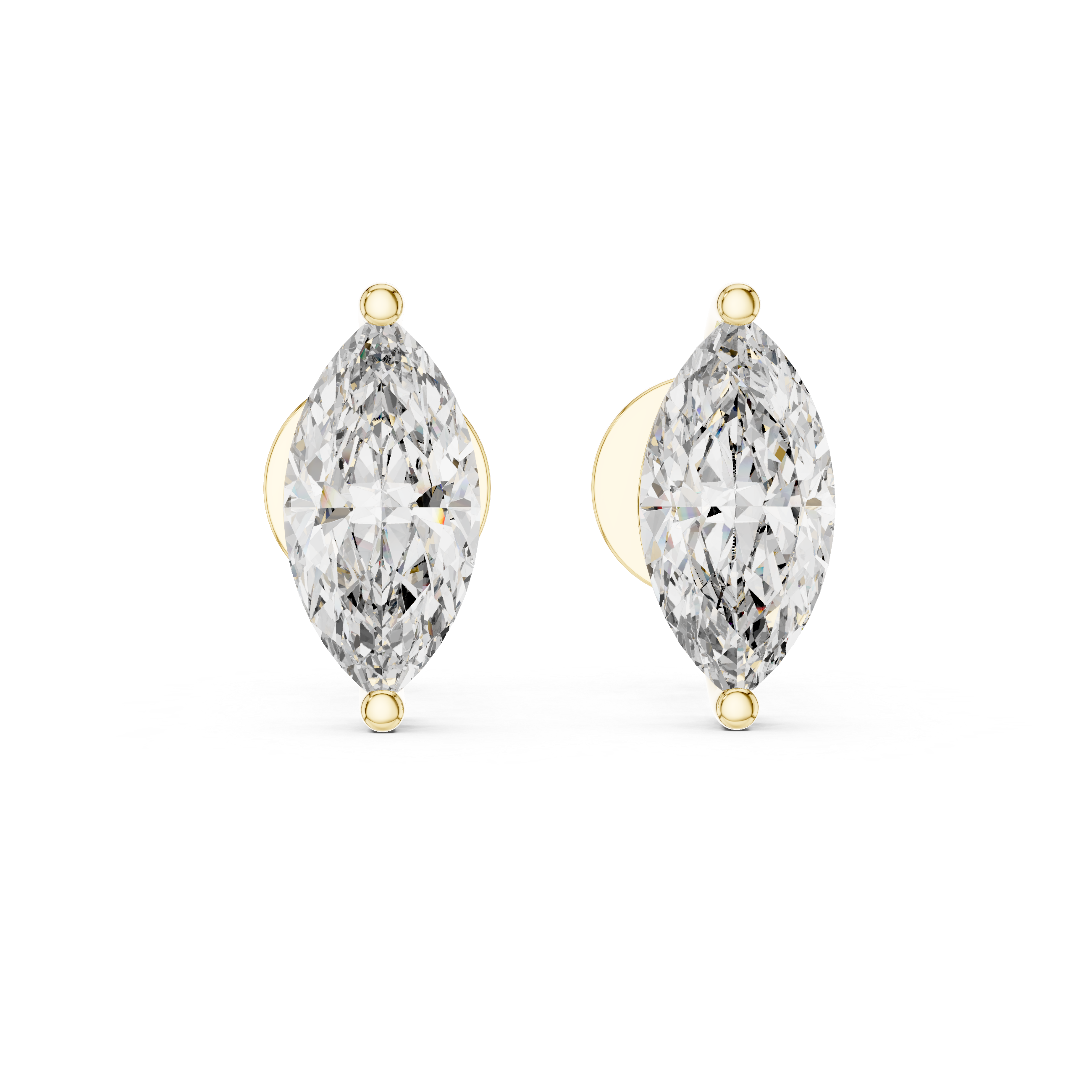 Marquise Cut Diamond Stud Earrings