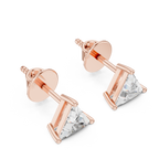 Triangle Cut Diamond Stud Earrings