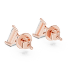 Triangle Cut Diamond Stud Earrings