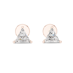 Triangle Cut Diamond Stud Earrings