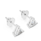 Triangle Cut Diamond Stud Earrings