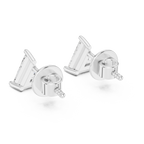 Triangle Cut Diamond Stud Earrings