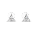 Triangle Cut Diamond Stud Earrings