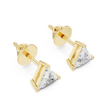 Triangle Cut Diamond Stud Earrings