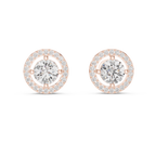 Round Halo Diamond Stud Earrings