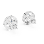 Round Halo Diamond Stud Earrings
