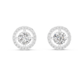 Round Halo Diamond Stud Earrings