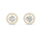 Round Halo Diamond Stud Earrings
