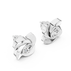 Floral Round Diamond Stud Earrings Corvexa Jewellery