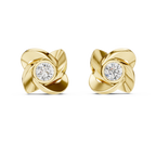 Floral Round Diamond Stud Earrings Corvexa Jewellery