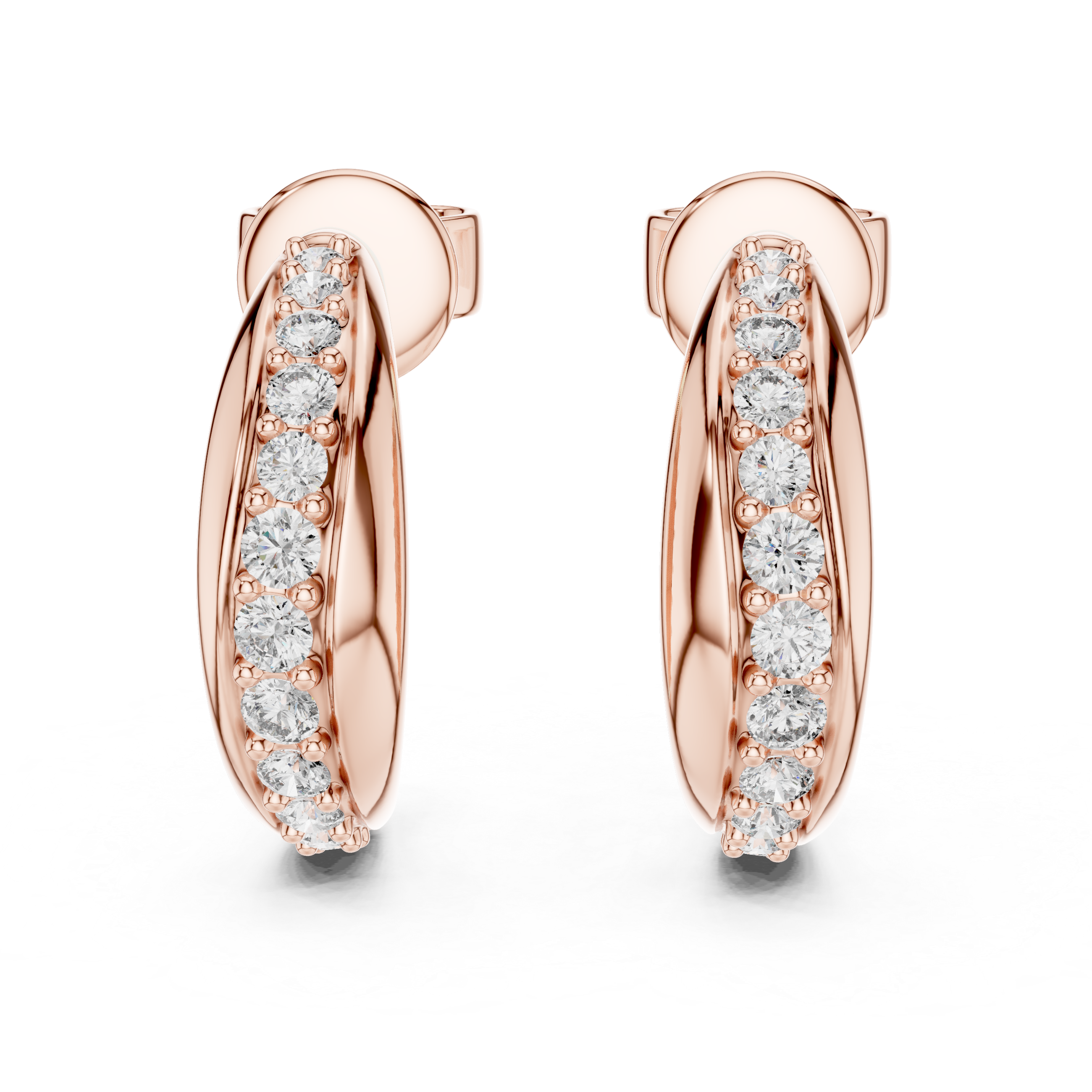 Diamond Pavé Hoop Earrings