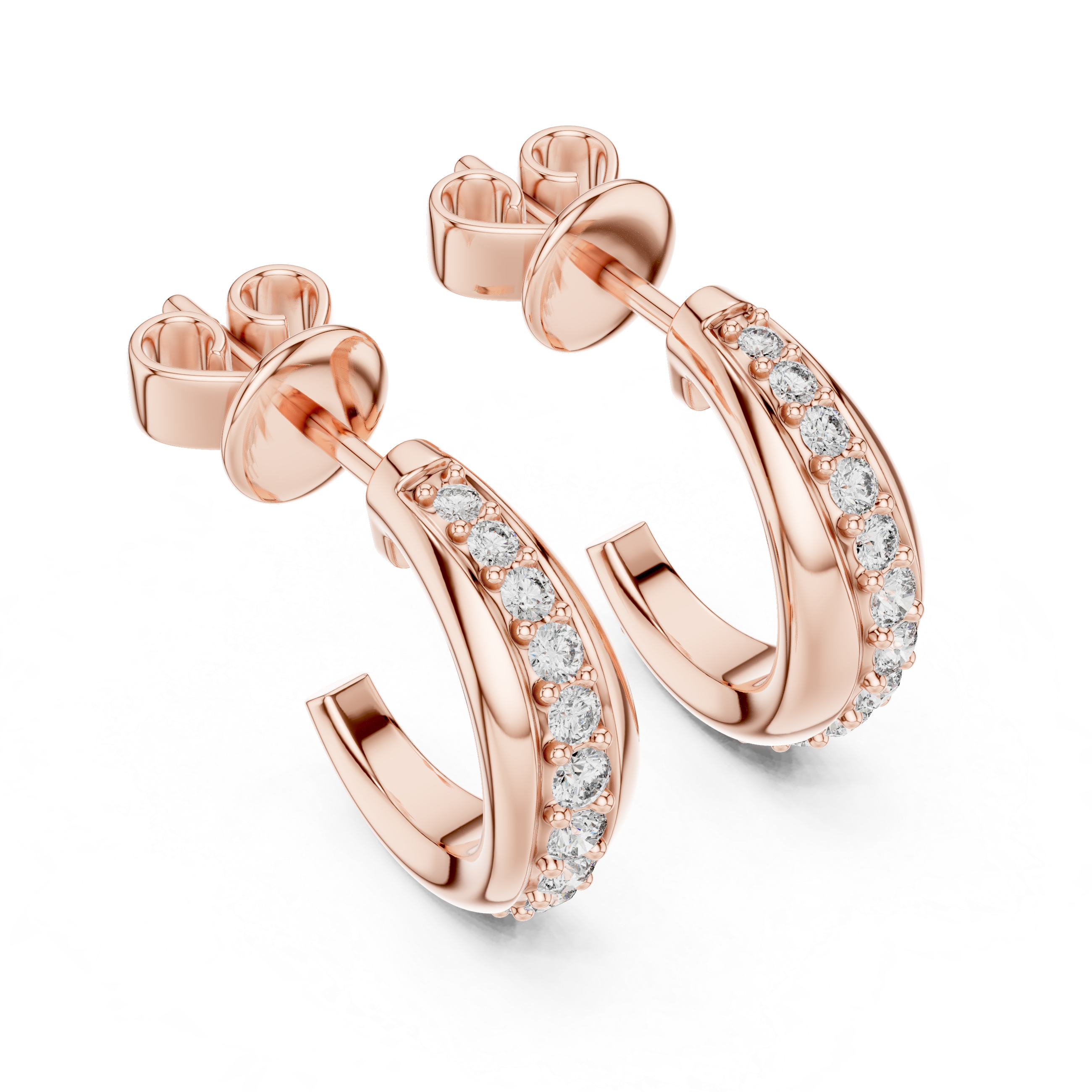 Diamond Pavé Hoop Earrings