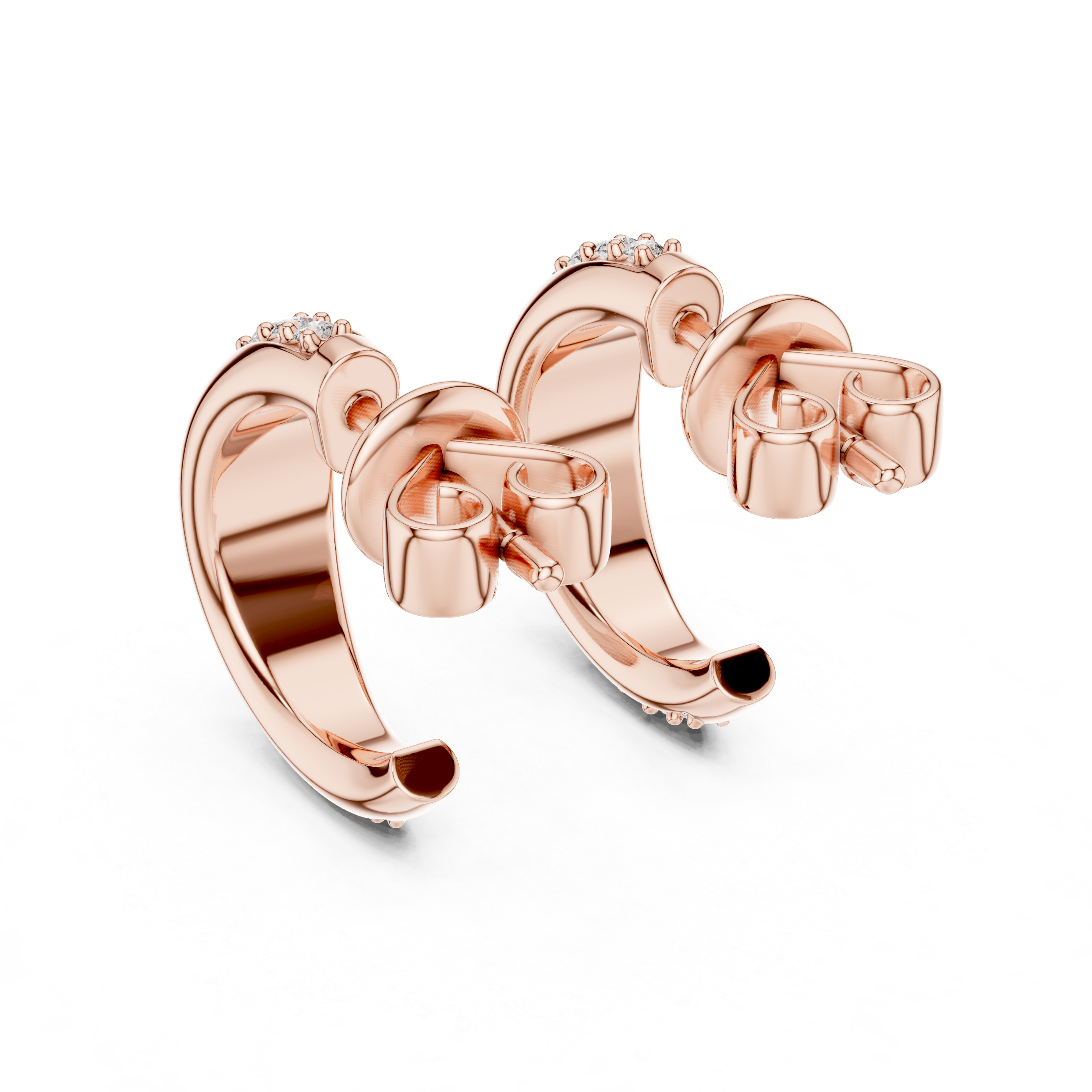 Diamond Pavé Hoop Earrings