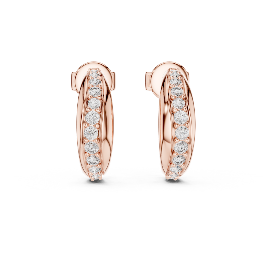 Diamond Pavé Hoop Earrings