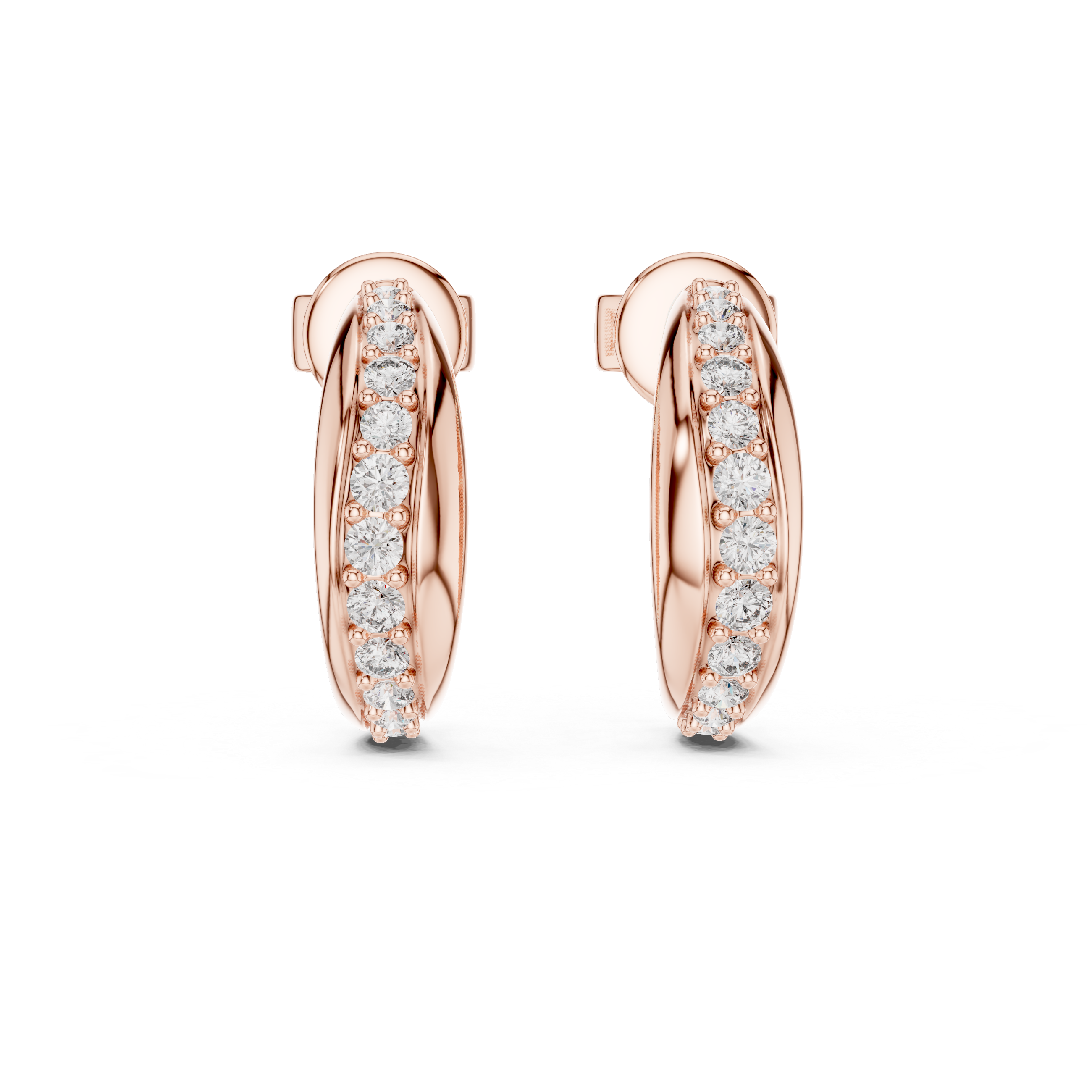 Diamond Pavé Hoop Earrings