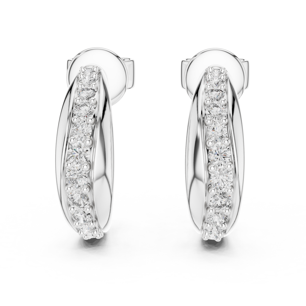 Diamond Pavé Hoop Earrings