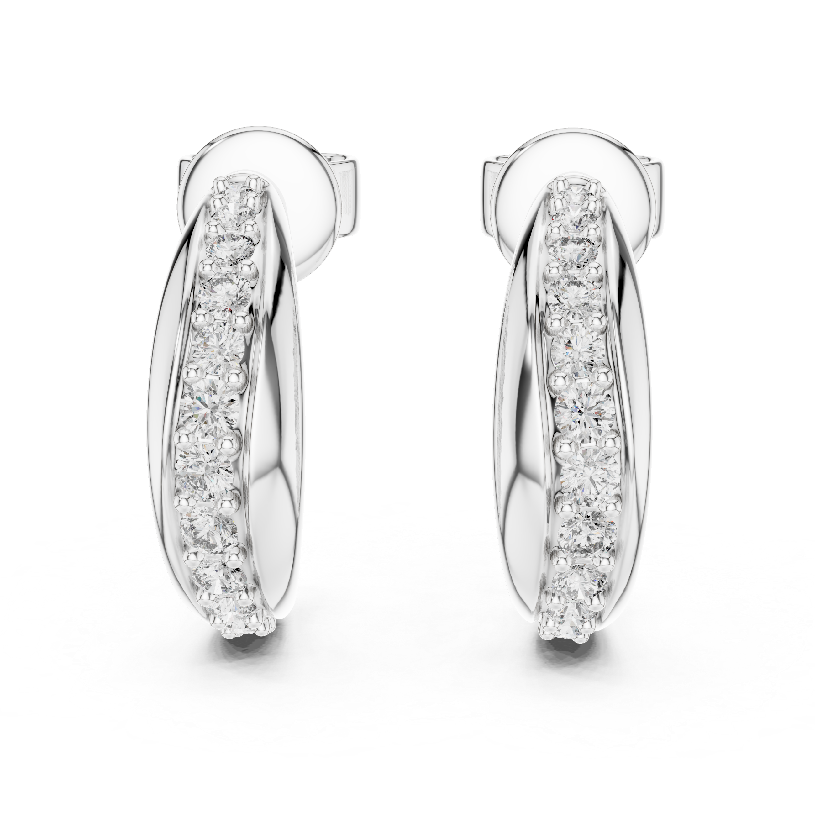 Diamond Pavé Hoop Earrings