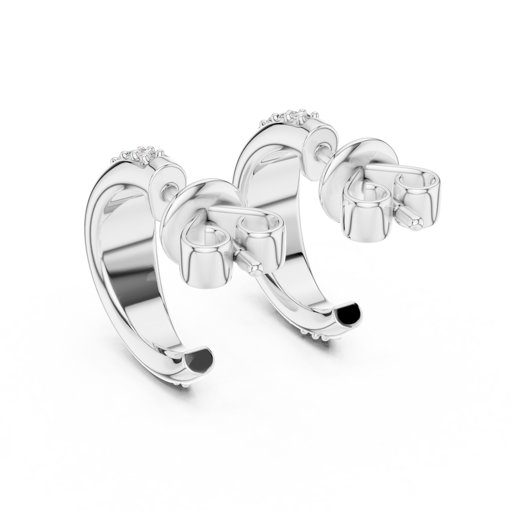 Diamond Pavé Hoop Earrings