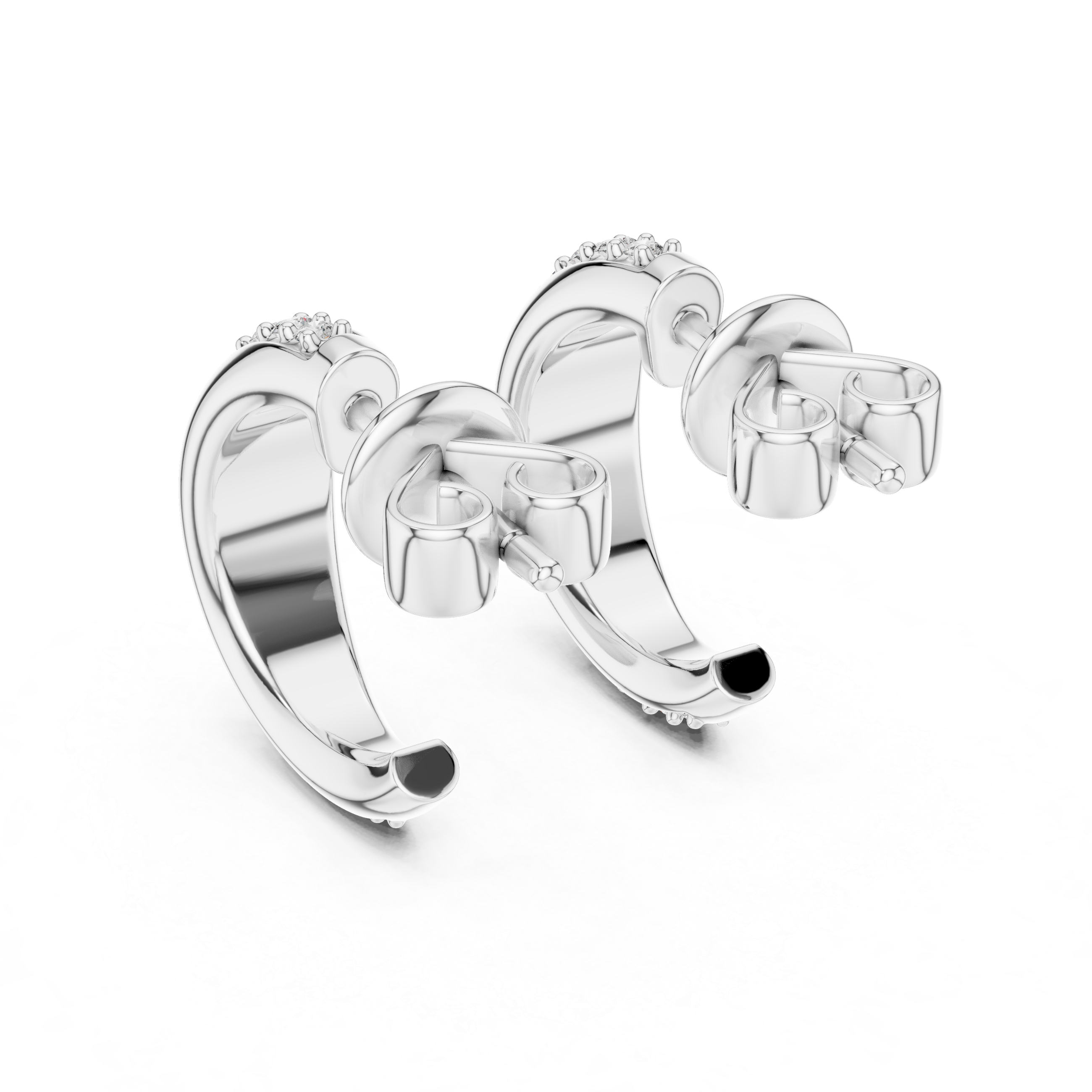 Diamond Pavé Hoop Earrings
