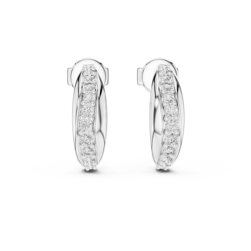 Diamond Pavé Hoop Earrings