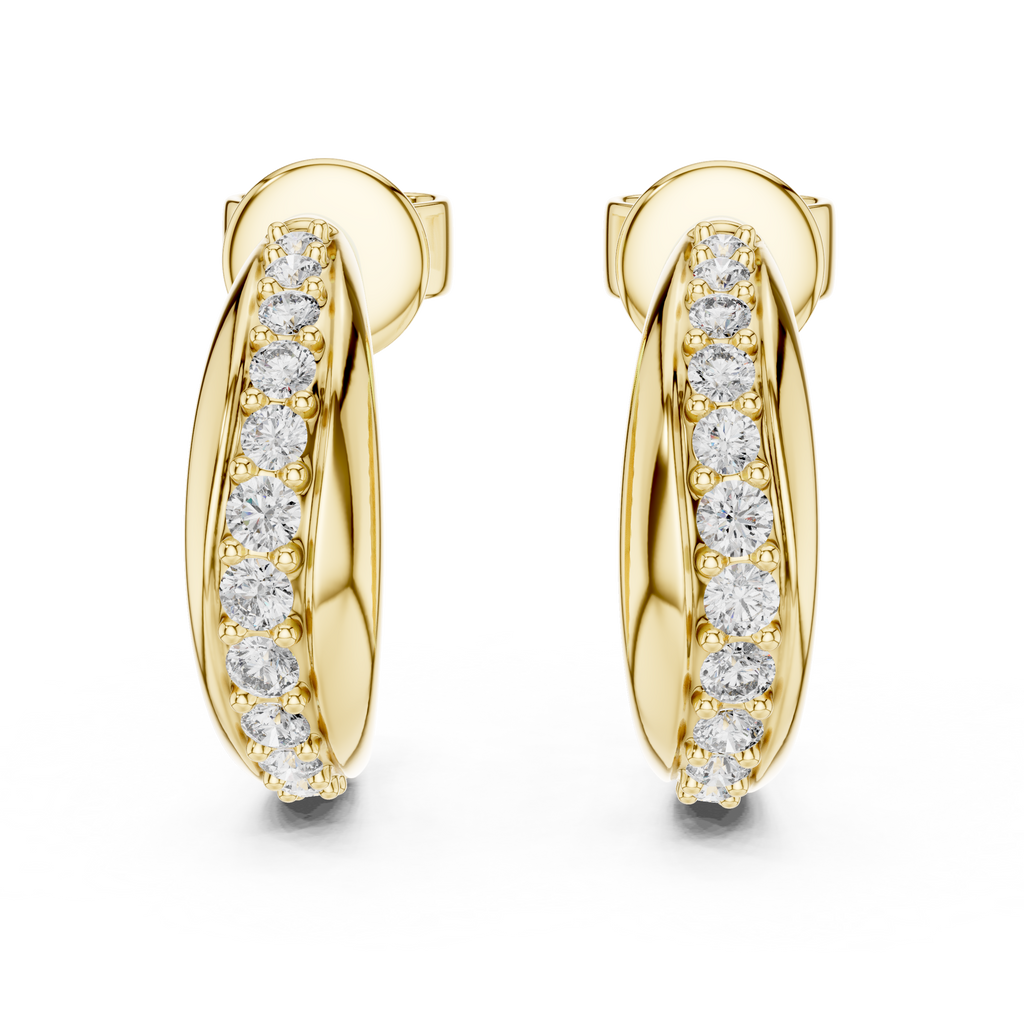 Diamond Pavé Hoop Earrings