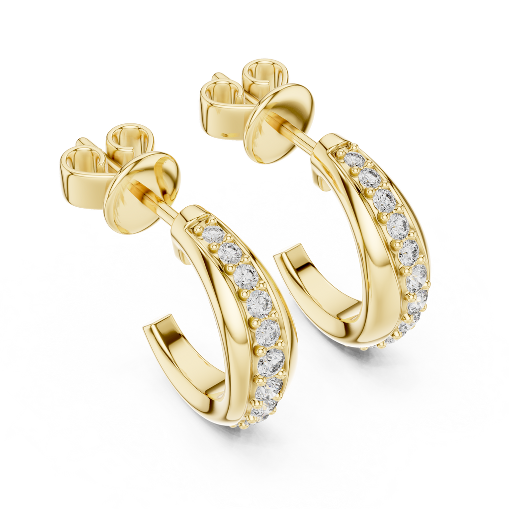 Diamond Pavé Hoop Earrings