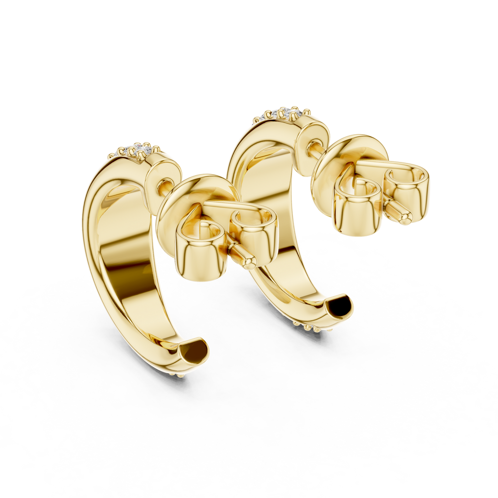 Diamond Pavé Hoop Earrings
