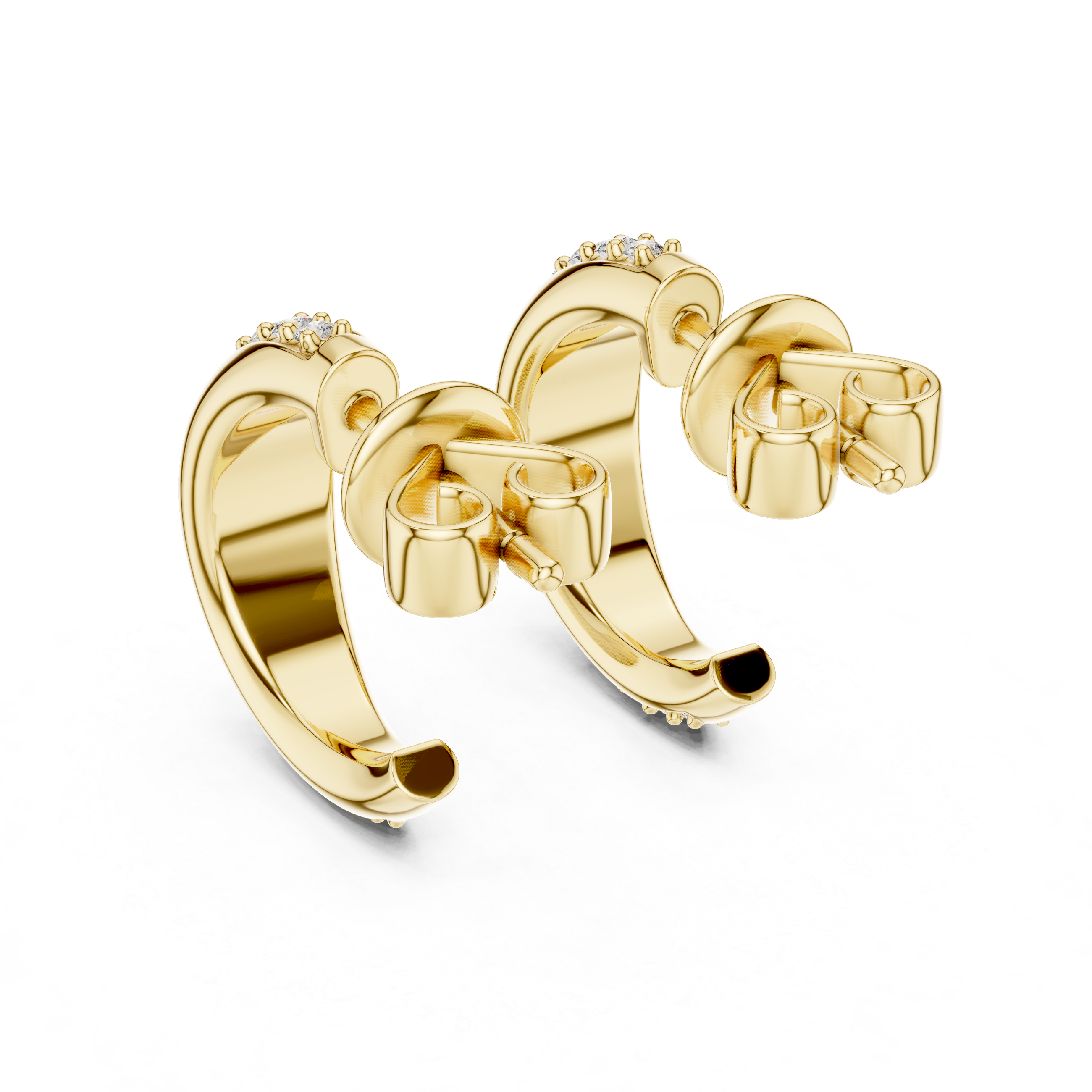 Diamond Pavé Hoop Earrings