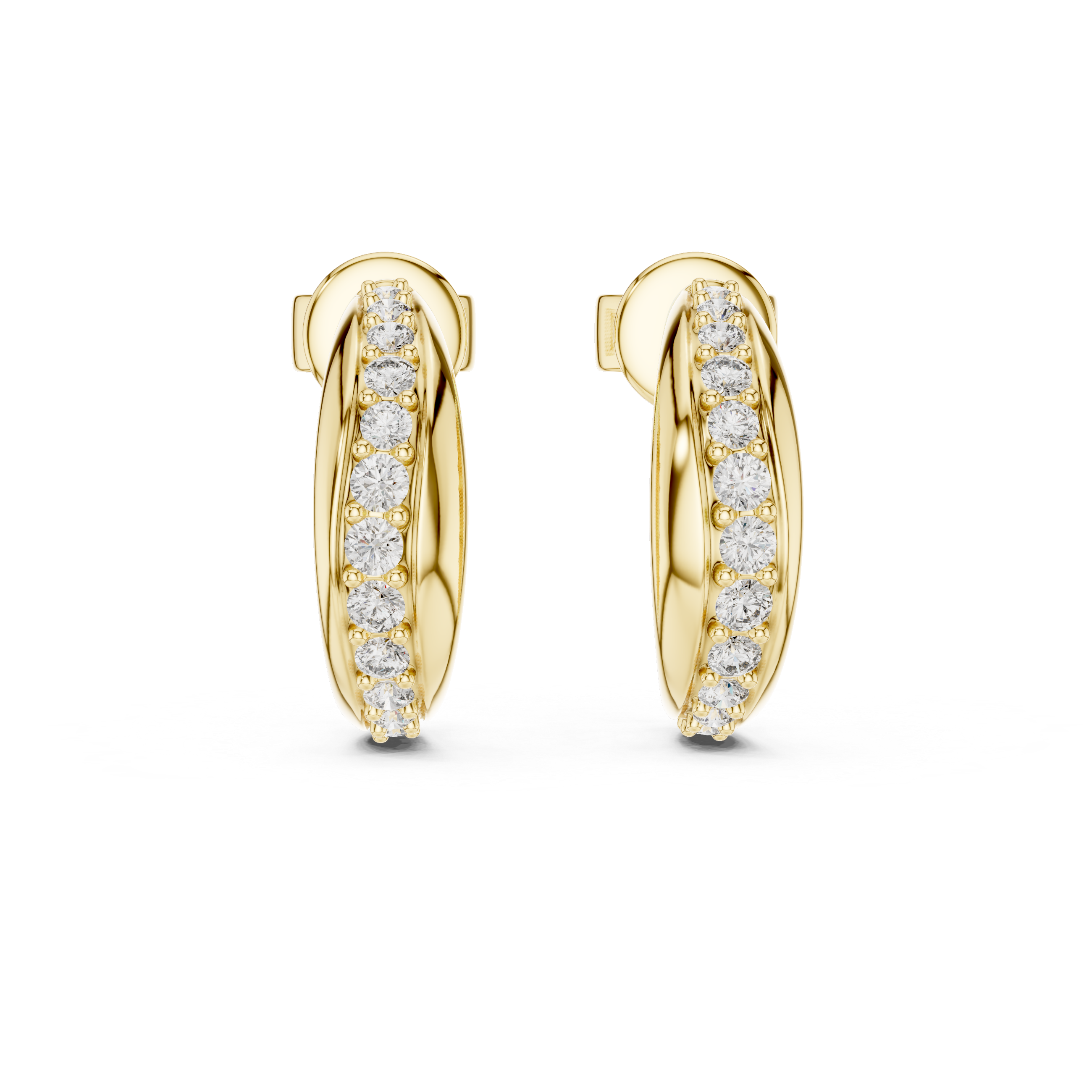 Diamond Pavé Hoop Earrings