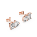 Toi et Moi Emerald & Pear Diamond Stud Earrings Corvexa Jewellery