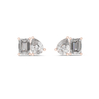 Toi et Moi Emerald & Pear Diamond Stud Earrings Corvexa Jewellery