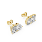 Toi et Moi Emerald & Pear Diamond Stud Earrings Corvexa Jewellery